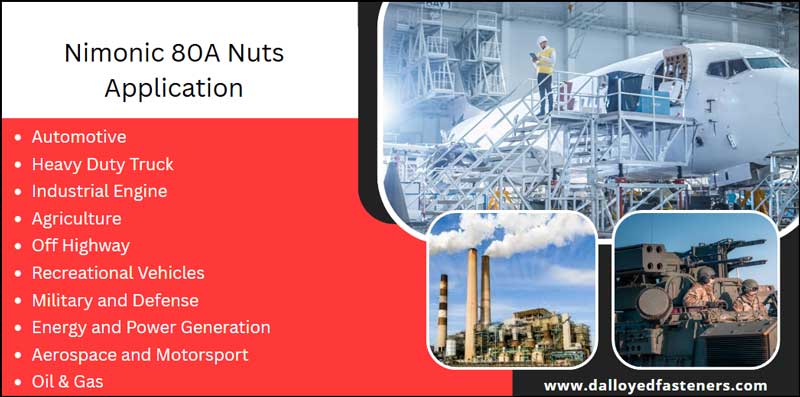 Nimonic 80A Nuts Application